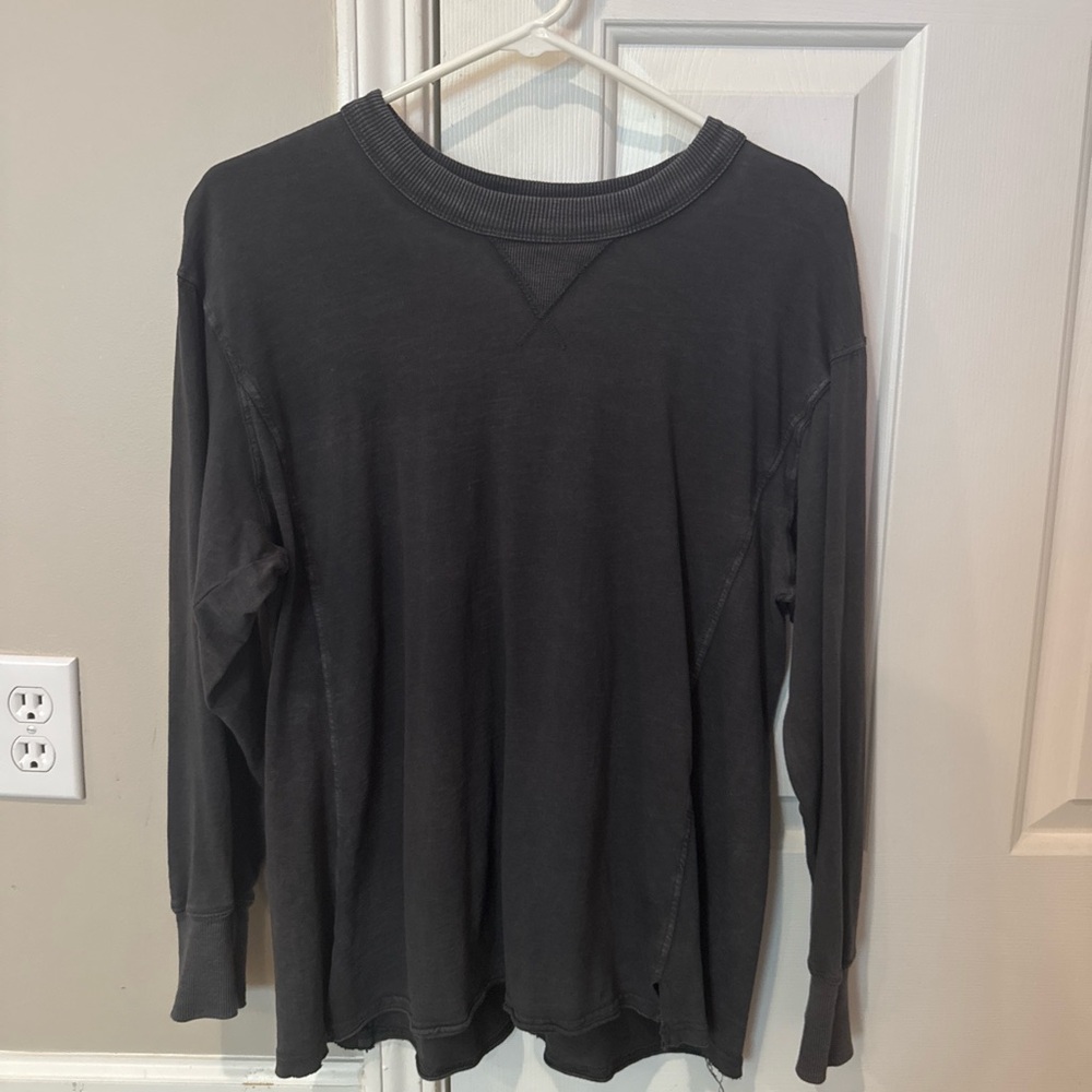 aerie Long Sleeve Crewneck Tee - Black